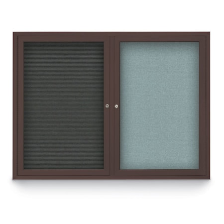 United Visual Products Corkboard, Pearl /Bronze, 24" x 36" UV415I-BRONZE-PEARL